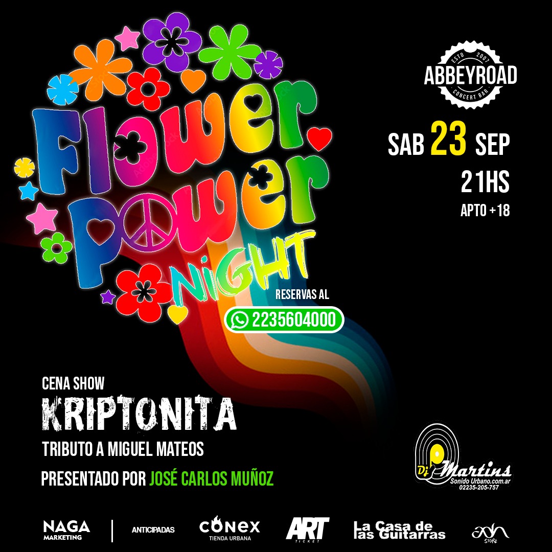 Flower Power Night para recibir la primavera • 7600 online